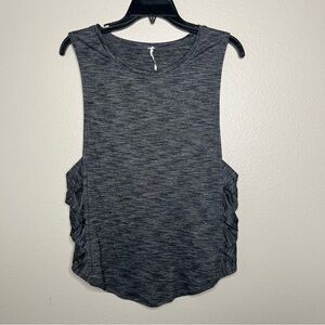 Lululemon Var-City Lattice Open Side Tank Grey Braid Sleeveless Top Size 8